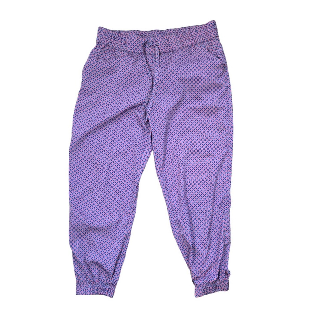Aerie Elastic Waist Pull On Joggers Pockets Purple Pink Pajama PJ Pants Sz M